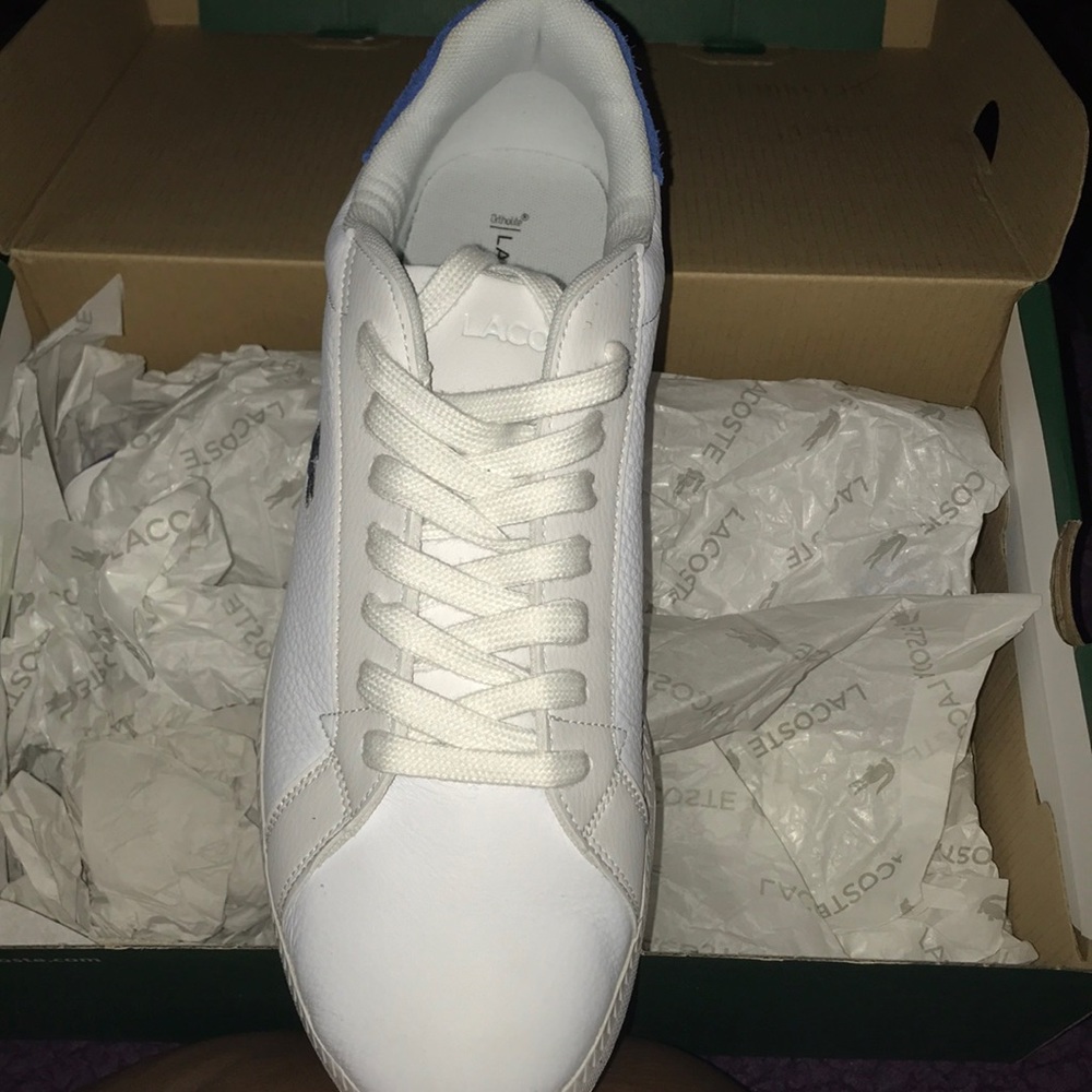 Lacoste blue suede shoes